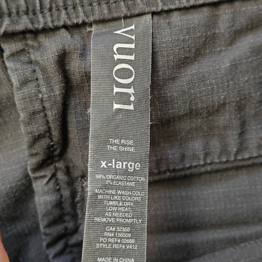 Vuori Ripstop Pant Mens XL Charcoal Grey Organic Cotton Stretch V412 Hiking - Picture 4 of 14